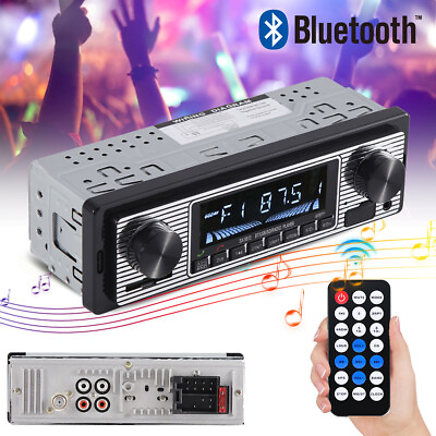 #ad Bluetooth Car Stereo Radio Audio FM Aux Input Receiver SD USB MP3 Radio Player $16.73