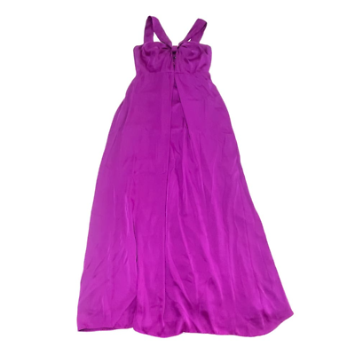 #ad Jill Stuart Dress Womens 0 2 X Small Purple Crepe Cutout Long Gown Strapless $24.86