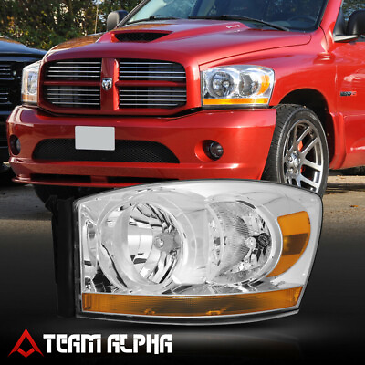 #ad Fits 2006 2009 Ram 2500 3500 LH Driver Side Chrome Replacement Headlight Lamp $78.89