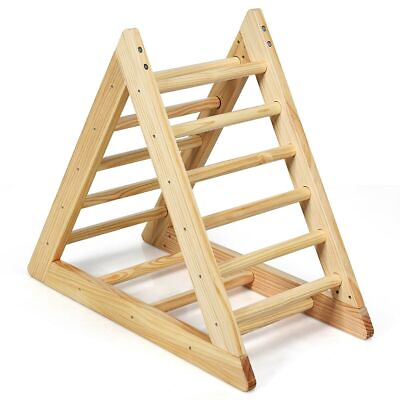 #ad Wooden Triangle Climber for Toddler Step Training Color: Natural $151.34