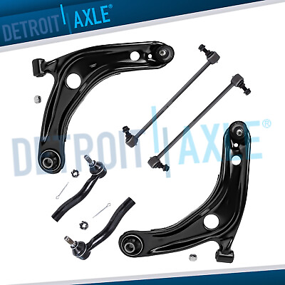 #ad Front Lower Control Arms Outer Tierods Sway Bars for 2007 2014 Toyota Yaris $80.15