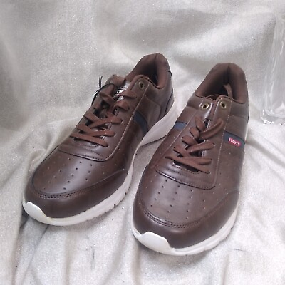 #ad Levi#x27;s Light Comfort Brown Leather Sneaker Shoes 51800401B Size 13 US Men#x27;s $29.00