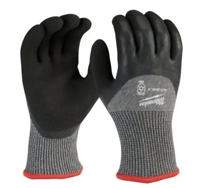 #ad Milwaukee Tool 48 73 7950 Cut Level 5 Winter Insulated Dipped Gloves Small $14.45