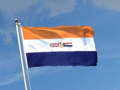 #ad Old South Africa Flag 3x5 ft Prinsevlag UK Dutch yellow orange 100F $6.99