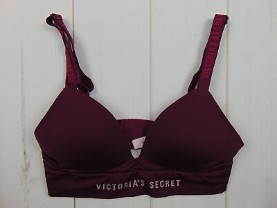 #ad Victoria#x27;s Secret Bralette Bra Padded Deep Burgundy Women#x27;s Jr#x27;s Size XS $9.50