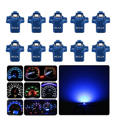 #ad #ad Alla Lighting LED Blue Instrument Light Bulbs Dashboard Light Cluster Gauge 10x $13.98