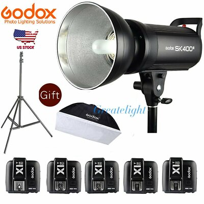 #ad US Godox SK400II 2.4G Studio Strobe Flash Light X1T Trigger Kitfree gift kit $219.02
