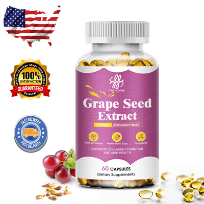 #ad iMATCHME Grape Seed Extract 150mg 50% Polyphenols Antioxidant Supplement $12.49