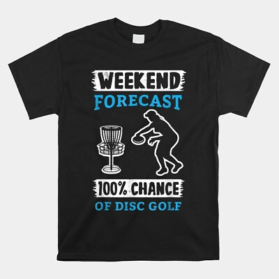 #ad SALE Disc Golf Weekend Forecast Retro Vintage Unisex T Shirt Size S 5XL $26.99
