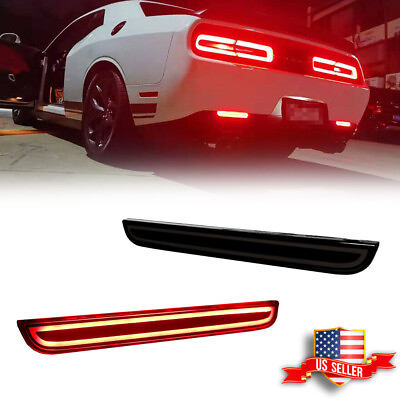 #ad #ad Pair LED Rear Bumper Lamp Reflector Brake Light Tail For 15 22 Dodge Challenger $24.99