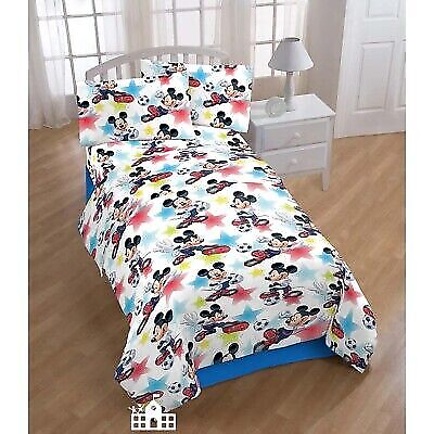 #ad Mickey Mouse Twin Bed Sheet and Pillow Case 3 Piece Set $32.99