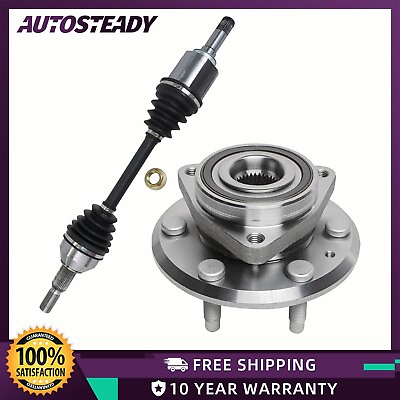 #ad Front Left Wheel Bearing Hub CV Axle for Chevy GMC Buick Acadia Enclave Traverse $109.98