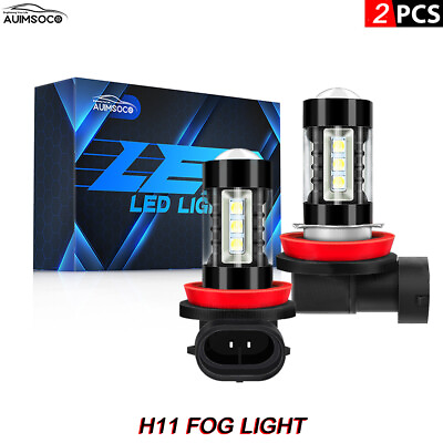 #ad For Honda Pilot 2006 2018 H11 Fog Light Projector Lens WHITE LED Bulbs combo kit $18.99