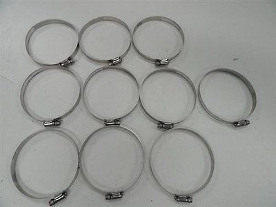 #ad IDEAL SIZE 64 STAINLESS STEEL HOSE CLAMP SET OF 10 4 1 2quot; MARINE BOAT $14.98