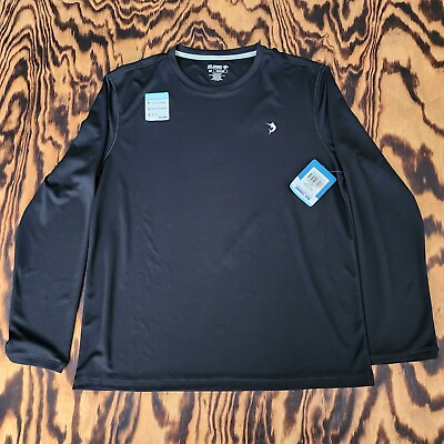 #ad Reel Legends Shirt Mens Medium Freeline Black Long Sleeve Fishing Gear $11.16
