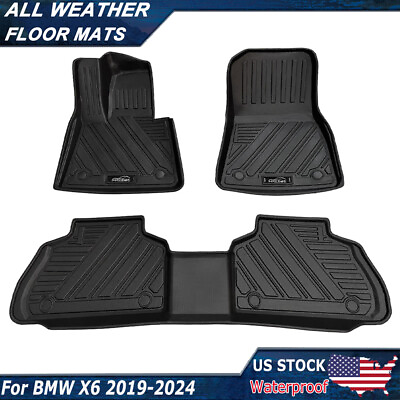 #ad FOR X6 BMW 2019 2020 2021 2022 2023 2024 ALL WEATHER MATS FRONT amp; REAR 3PCS SET $120.11