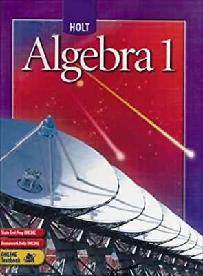 #ad Algebra 1 Hardcover Rinehart and Winston Staff Holt $7.48