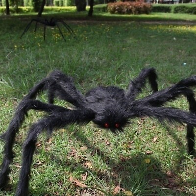 #ad 35quot; Large Spider Halloween Decor Haunted House Prop In Outdoor Giant Scary Party $9.99