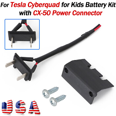 #ad Battery Connector Cable For Tesla Cyberquad Kids with CNX 50 Power Connector Set $34.69