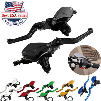 #ad 7 8quot; Motorcycle Brake Clutch Pump Lever amp; Hydraulic Master Cylinder Reservoir $29.99