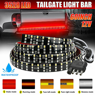 #ad 60quot; Inch Truck Tailgate Strip LED Sequential Brake Signal Tail Reverse Light Bar $15.48