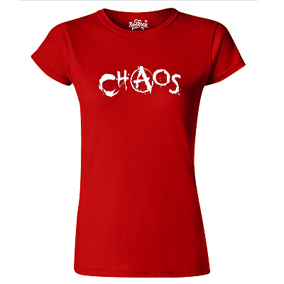 #ad Womens Chaos Punk Rock T Shirt Pistols Ruts Damned Anarchy GBP 9.99