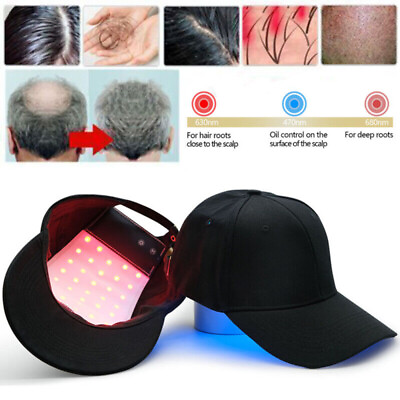 #ad 650nm Red LED Light Therapy Hat Hair growth fast Regrowth Anti Hair Loss Cap $84.99