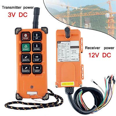 #ad 12V Transmitteramp;Receiver Hoist Crane Radio Wireless Industrial Remote Control $62.00
