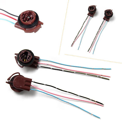 #ad Bulb Socket Harness Wire Brake Turn Signal Light Plug Connector 3157 4157 2 pcs $8.82