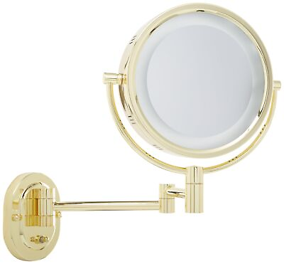 #ad Two Sided Wall Mounted Makeup Mirror With Halo Lighting Lighted Makeup Mirr... $55.23