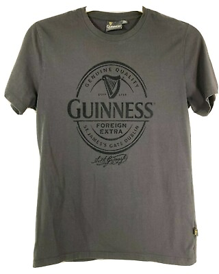 #ad Guinness Dublin Mens L Short Sleeve Black T Shirt Brewery Beer Stout $11.90