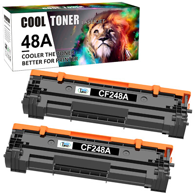 #ad 2 Black Toner Cartridge replace for HP CF248A 48A LaserJet MFP 28a 28w M15a M15w $26.95