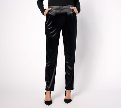 #ad Isaac Mizrahi Live Women#x27;s Pants Sz L Tall Always Knit Black A620717 $15.12
