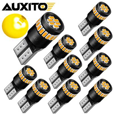 #ad 10x AUXITO W5W 2825 194 168 Canbus AMBER T10 Parking Marker Wedge LED Light bulb $17.09