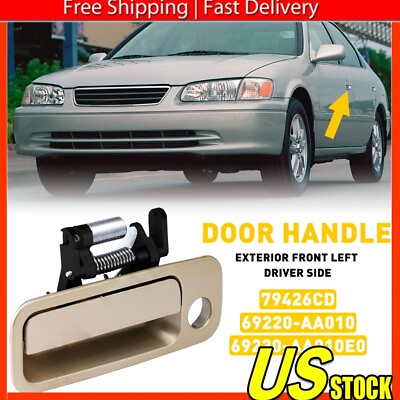 #ad Door Handle Outside Black Front Driver Side LH Left fits 1997 01 Toyota Camry V $10.73