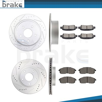 #ad Front Rear Brake Rotors Discs Drill amp; Ceramic Pads For 2002 2006 Nissan Altima $165.19
