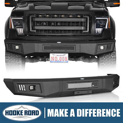 #ad Hooke Road Front Bumper w LED Light Steel fit 09 14 Ford F 150 Exclude Raptor $499.94