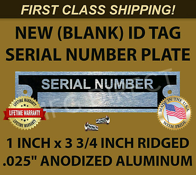 #ad SERIAL NUMBER Blank DATA PLATE Tag Ford Dodge Chevy Plymouth Others new ID USA $19.80