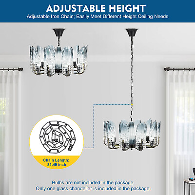 #ad 10 Lights Modern Crystal Glass Chandelier LED Lamp Pendant Light Ceiling Fixture $104.50