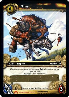 World Of Warcraft Mount WoW 2009 TCG Tiny Unscratched Loot Card $26.99