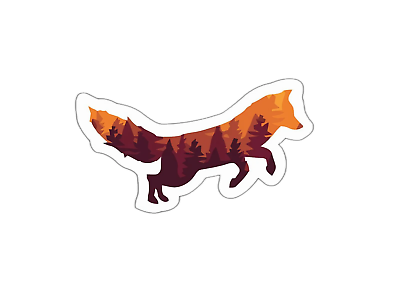 #ad Fox Forest Sticker $2.90