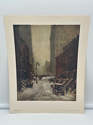 #ad National Gallery Of Art Washington DC Print #1342 Robert Henri NY Street Winter $7.20