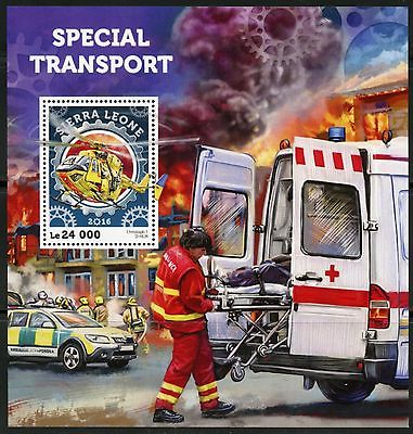 #ad SIERRA LEONE 2016 SPECIAL TRANSPORT RESCUE VEHICLES S S MINT NH $16.95