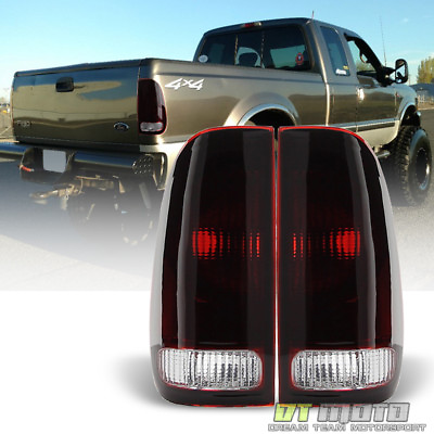1997 2003 Ford F150 99 07 F250 F350 SuperDuty Red Smoke Tail Lights Brake Lamps $39.99