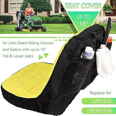 #ad LP92334 Large Seat Cover for John Deere Seats with 18in Back Rest Lawn Tractors $20.50