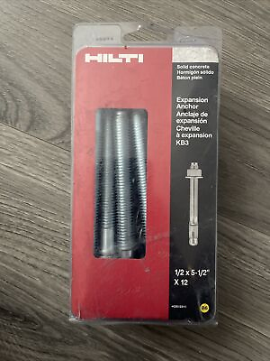 #ad Hilti Anchor Bolts 1 2X5 1 2 In Hex Nut Carbon Steel Expansion Interior 12 Pack $30.00