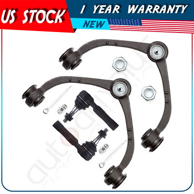 #ad For 2006 09 Mitsubishi Raider 4Pcs Upper Control Arm And Ball Joint Tie Rod End $76.09