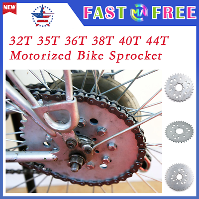 #ad 32T 44T Wheel Sprocket For 49cc 60cc 80cc Motorized Bicycle Gas Cycle Engine $11.99