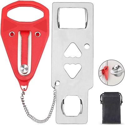 #ad Portable Door Lock for Travel Door Lock Self Defense Security Device for Home $7.70
