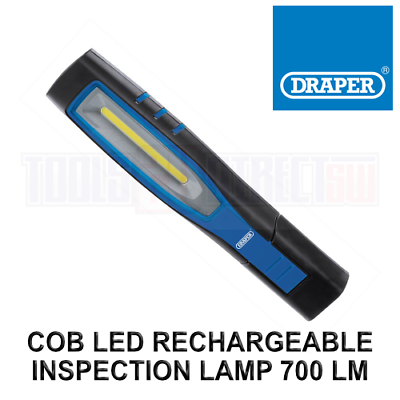 #ad Draper 7W COB LED Rechargeable Inspection Lamp Work Light 700 Lumens Blue 11758 GBP 36.05